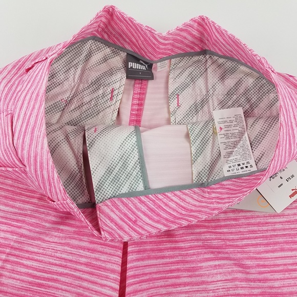 Puma Womens 5” Printed Golf Shorts Shocking Pink - Picture 4 of 4